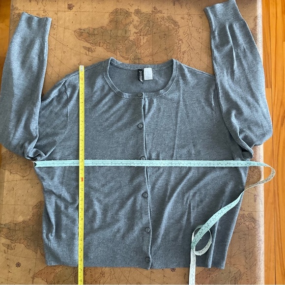 H&M, CARDIGAN, GREY, SIZE XXL, NWOT - Picture 7 of 9